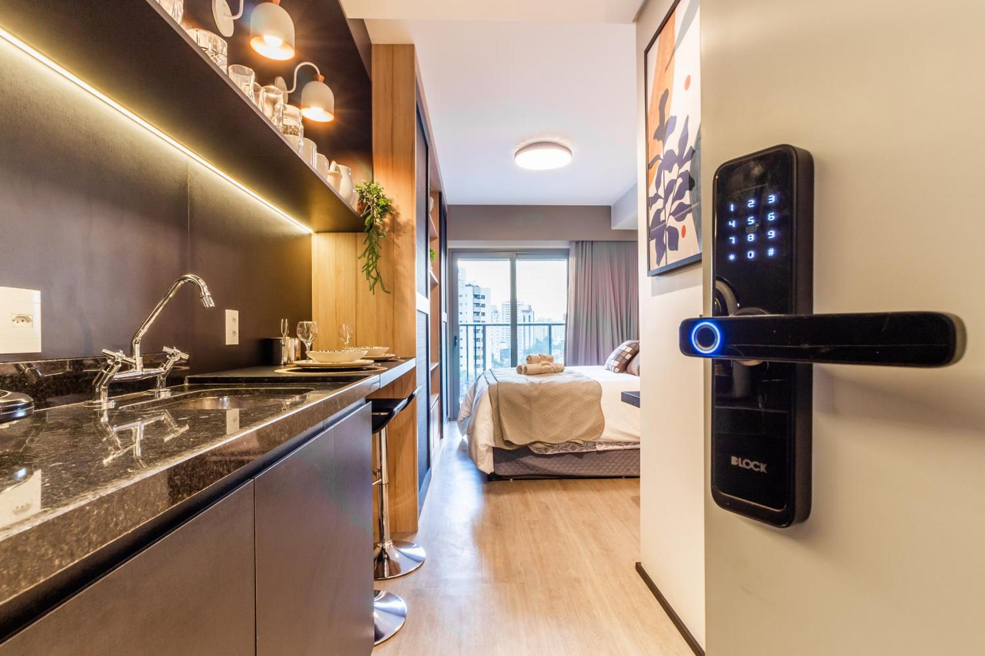 Studios No Melhor Ponto De Moema Garagem Lazer E Metro Perto Wifi Gratis San Paolo Esterno foto